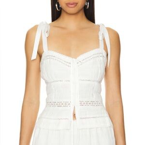 LOBA Valeria Top in Ivory Size S